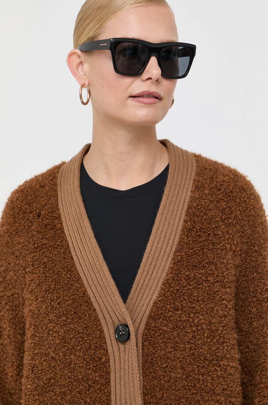 Weekend Max Mara cardigan din lana culoarea maro light - Pled.ro