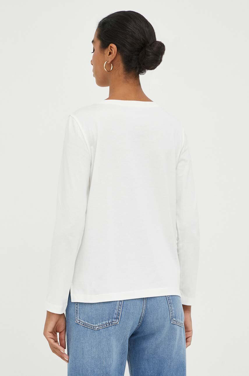 Weekend Max Mara longsleeve din bumbac culoarea bej - Pled.ro