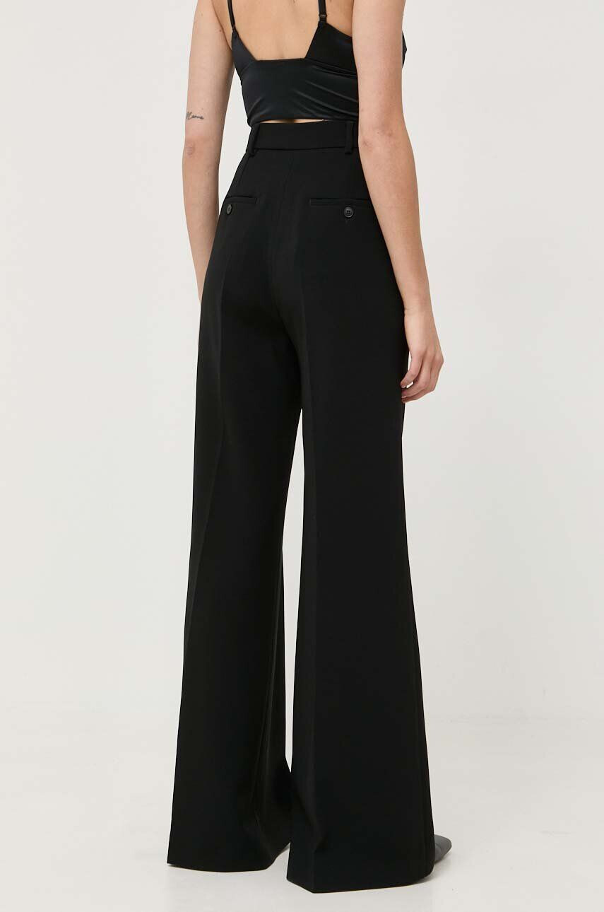 Weekend Max Mara pantaloni femei culoarea negru lat high waist - Pled.ro