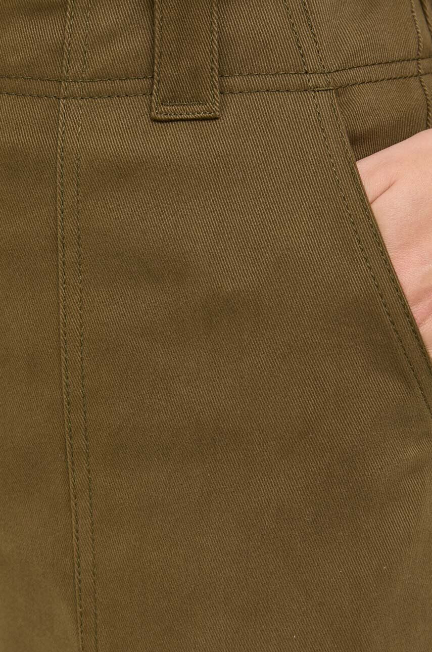 Weekend Max Mara pantaloni femei culoarea verde drept high waist - Pled.ro