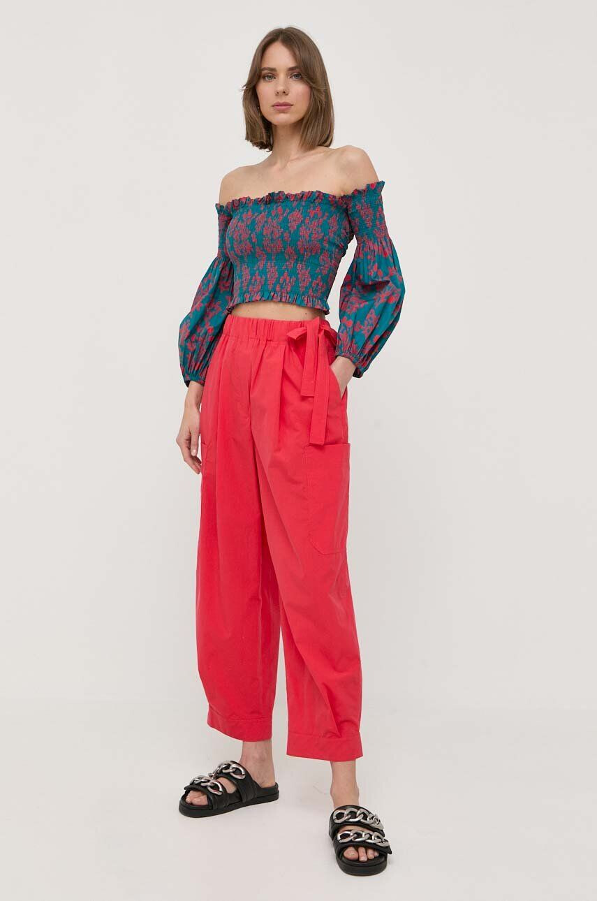 Weekend Max Mara pantaloni de bumbac - Pled.ro