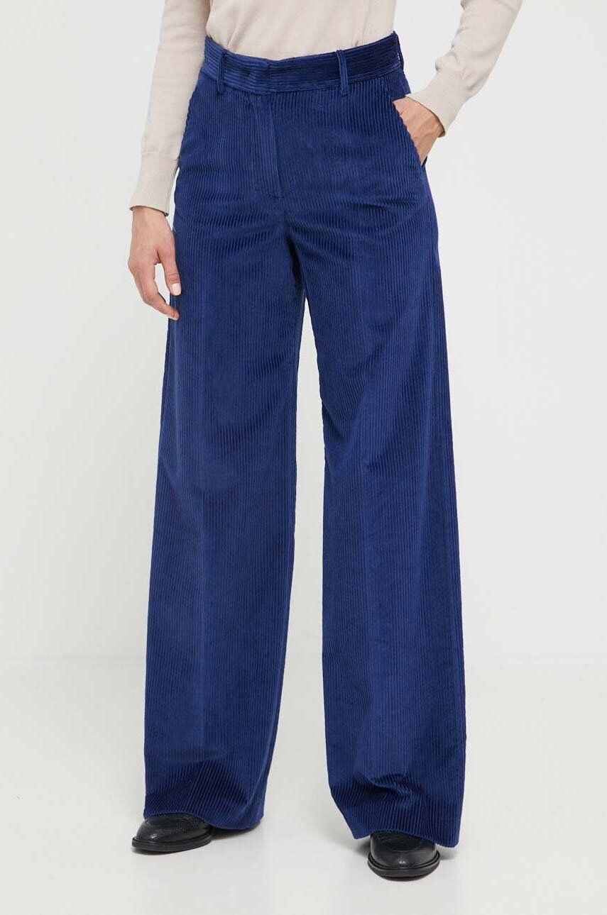 Weekend Max Mara pantaloni de bumbac lat high waist - Pled.ro