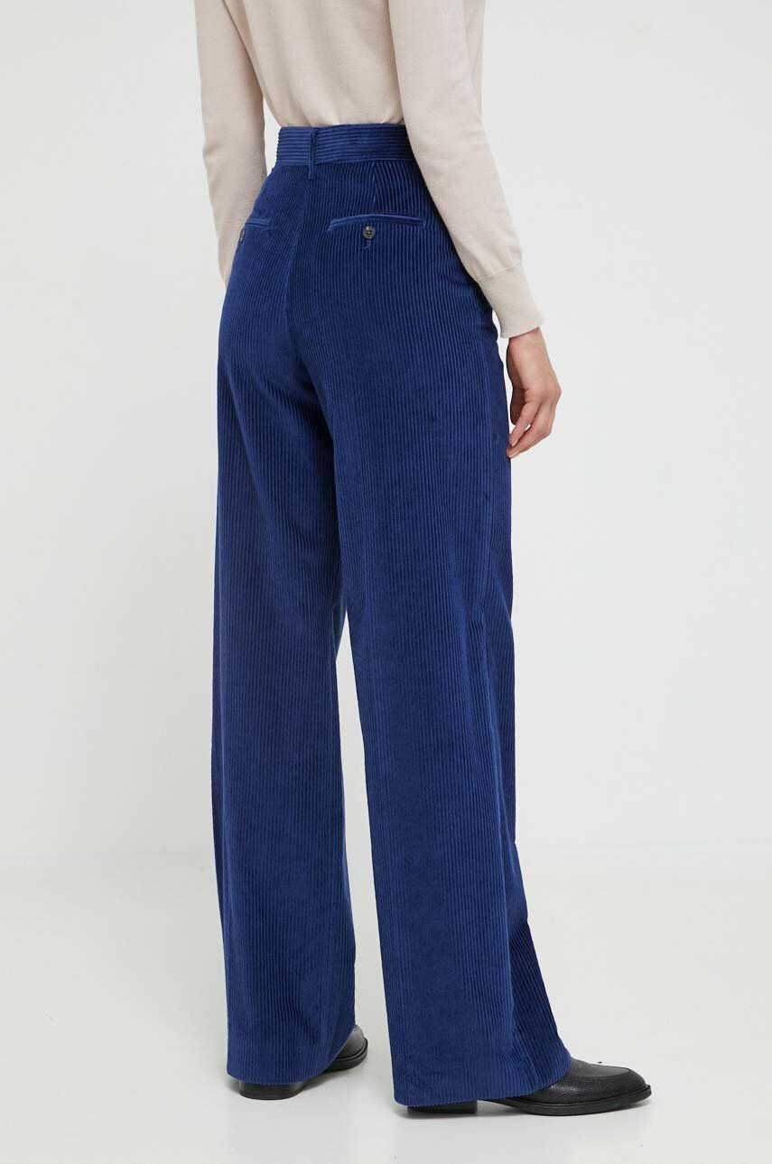 Weekend Max Mara pantaloni de bumbac lat high waist - Pled.ro