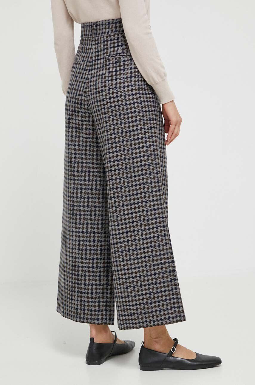 Weekend Max Mara pantaloni de lana culoarea gri lat high waist - Pled.ro