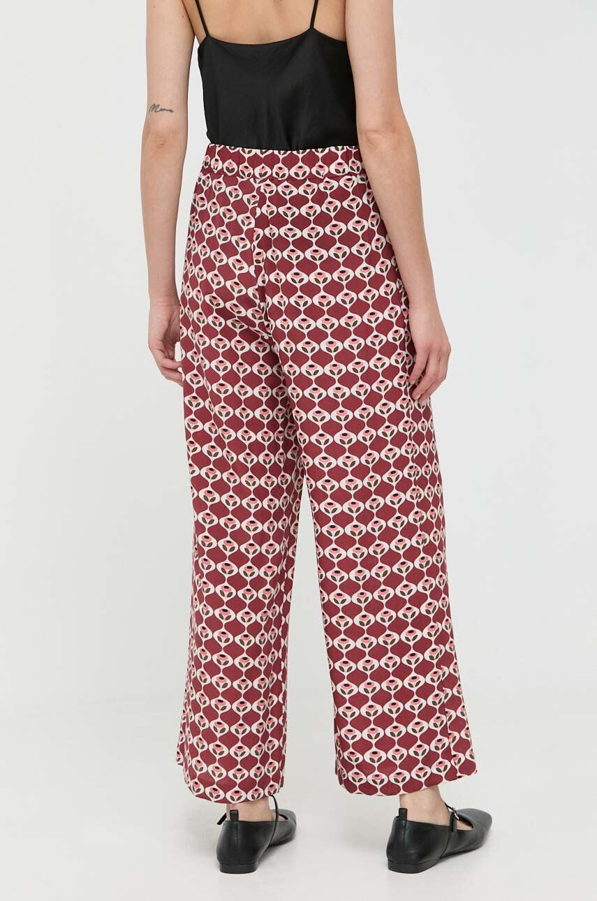 Weekend Max Mara pantaloni de matase drept high waist - Pled.ro