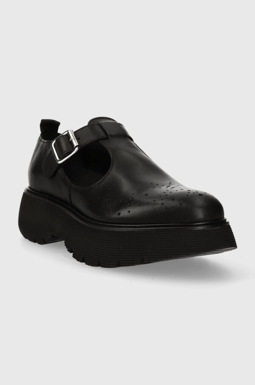 Weekend Max Mara pantofi de piele Arabba femei culoarea negru cu platforma 2355260932600 - Pled.ro