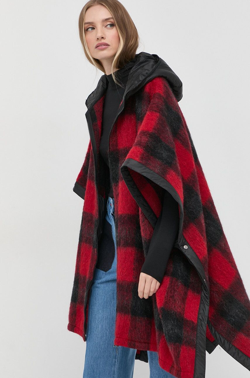 Weekend Max Mara poncho de lana culoarea gri călduros - Pled.ro