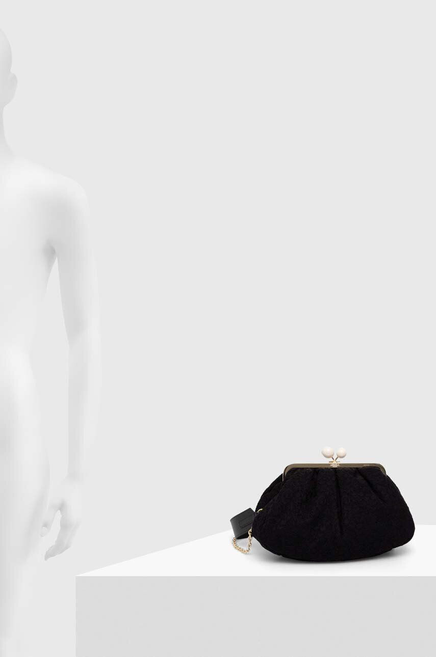 Weekend Max Mara poseta culoarea negru - Pled.ro