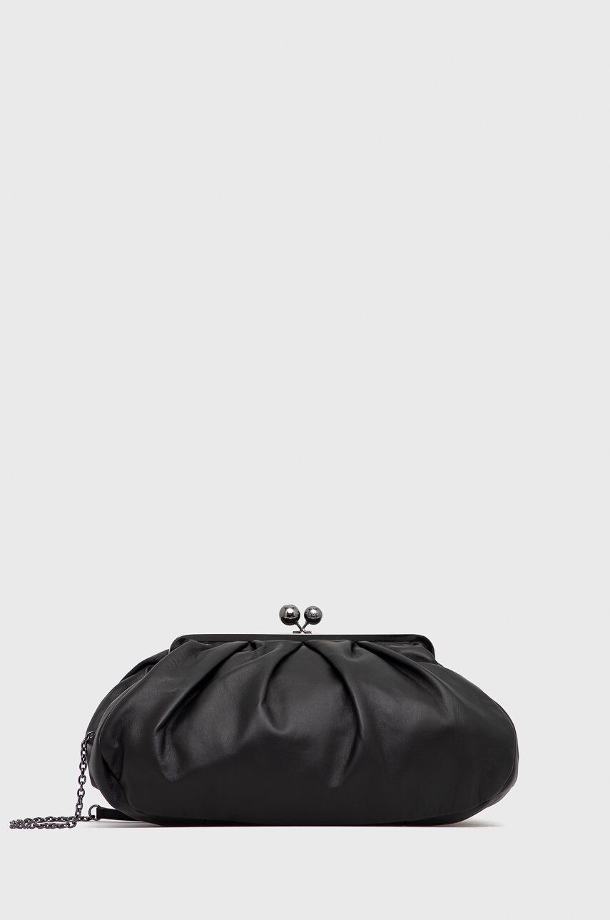 Weekend Max Mara poseta de piele culoarea negru - Pled.ro