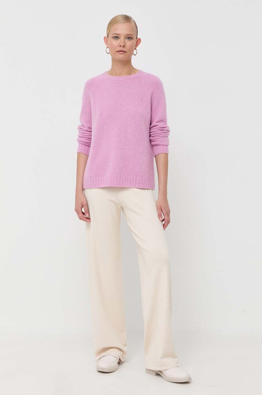 Weekend Max Mara pulover din amestec de lana femei culoarea roz - Pled.ro