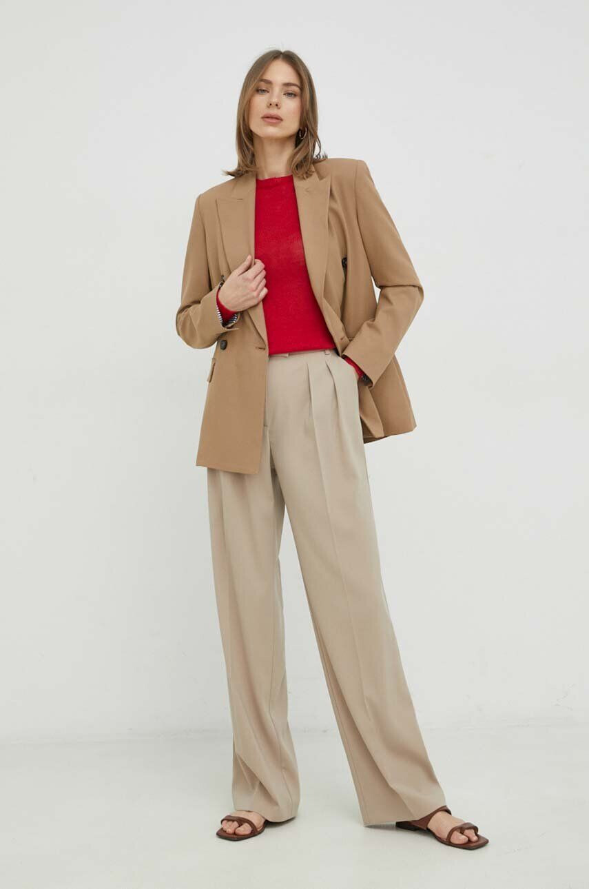 Weekend Max Mara pulover din in culoarea rosu light - Pled.ro