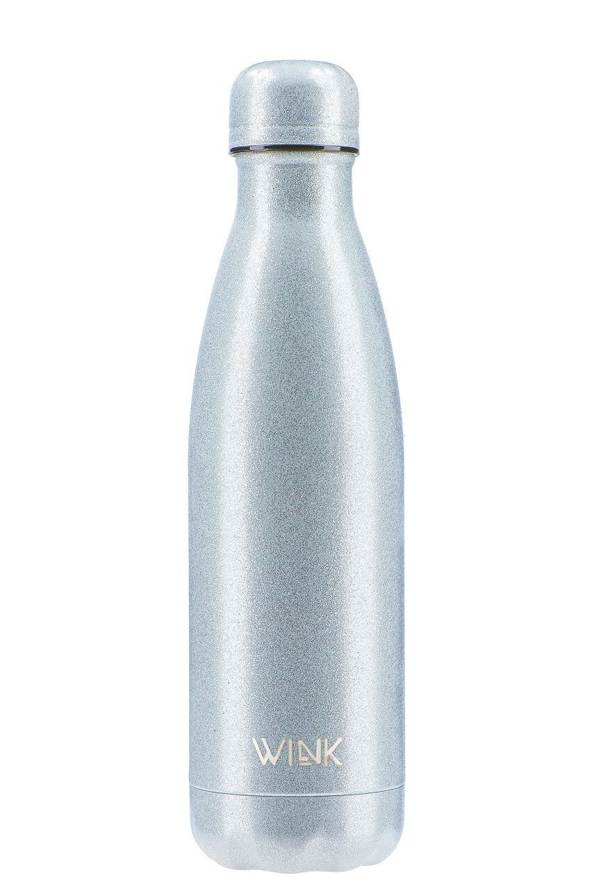 Wink Bottle Sticla termica GLITTER SILVER - Pled.ro