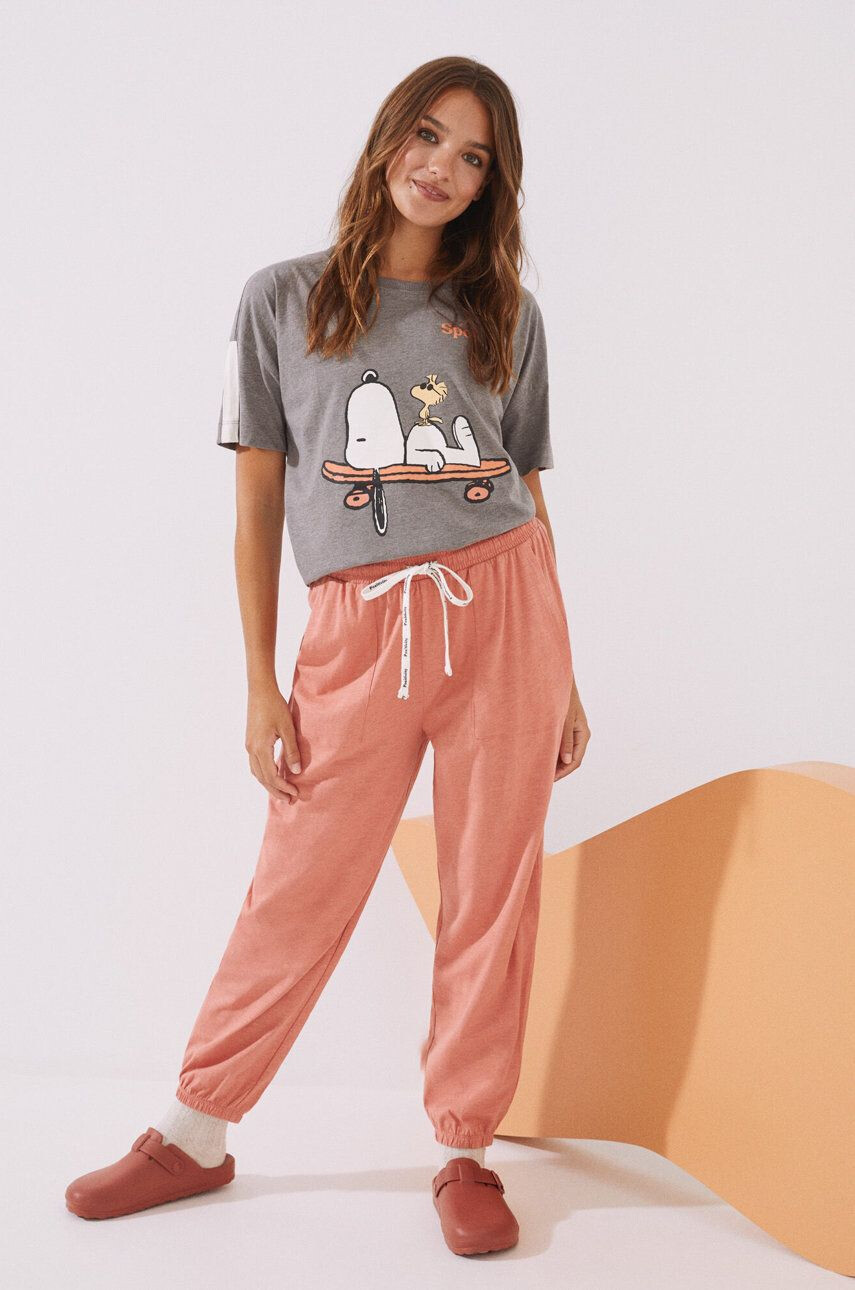 women'secret pantaloni pijama bumbac Snoopy - Pled.ro