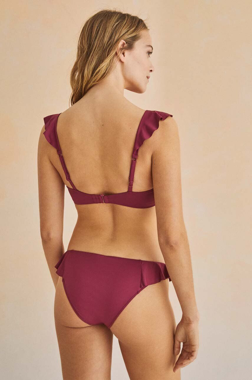 women'secret sutien de baie FOLK SUNSET culoarea bordo cupa usor rigidizata 6485411 - Pled.ro