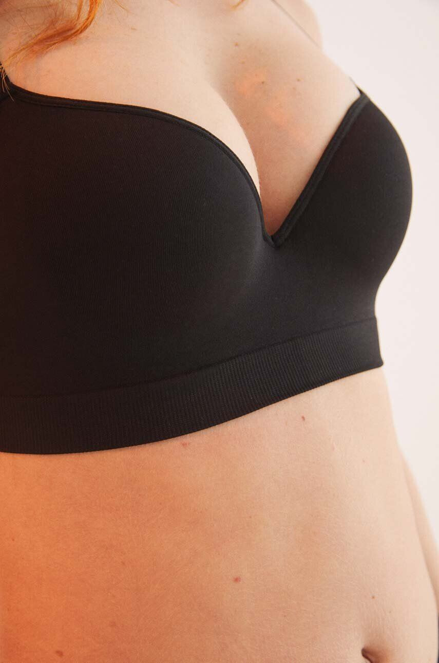 women'secret sutien SEAMLESS 3 culoarea negru neted 5105022 - Pled.ro