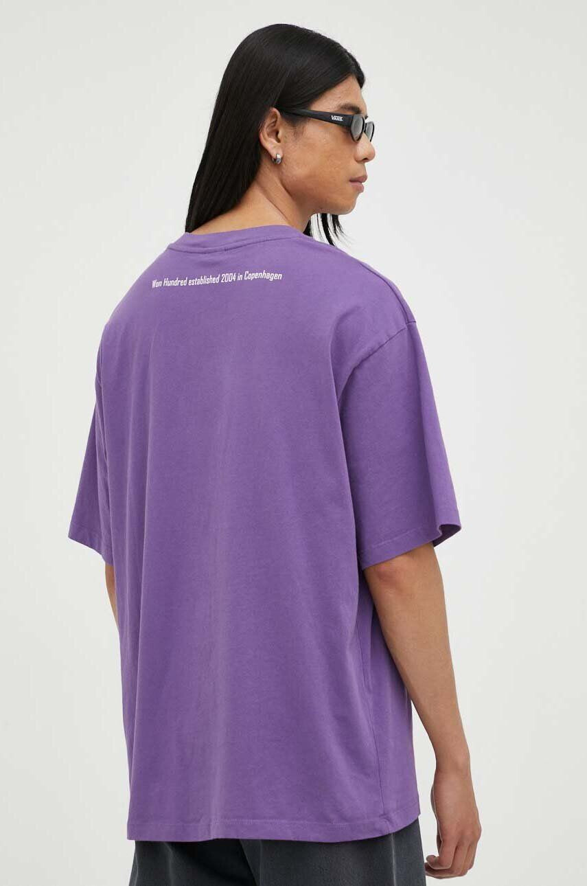 Won Hundred tricou culoarea violet cu imprimeu - Pled.ro