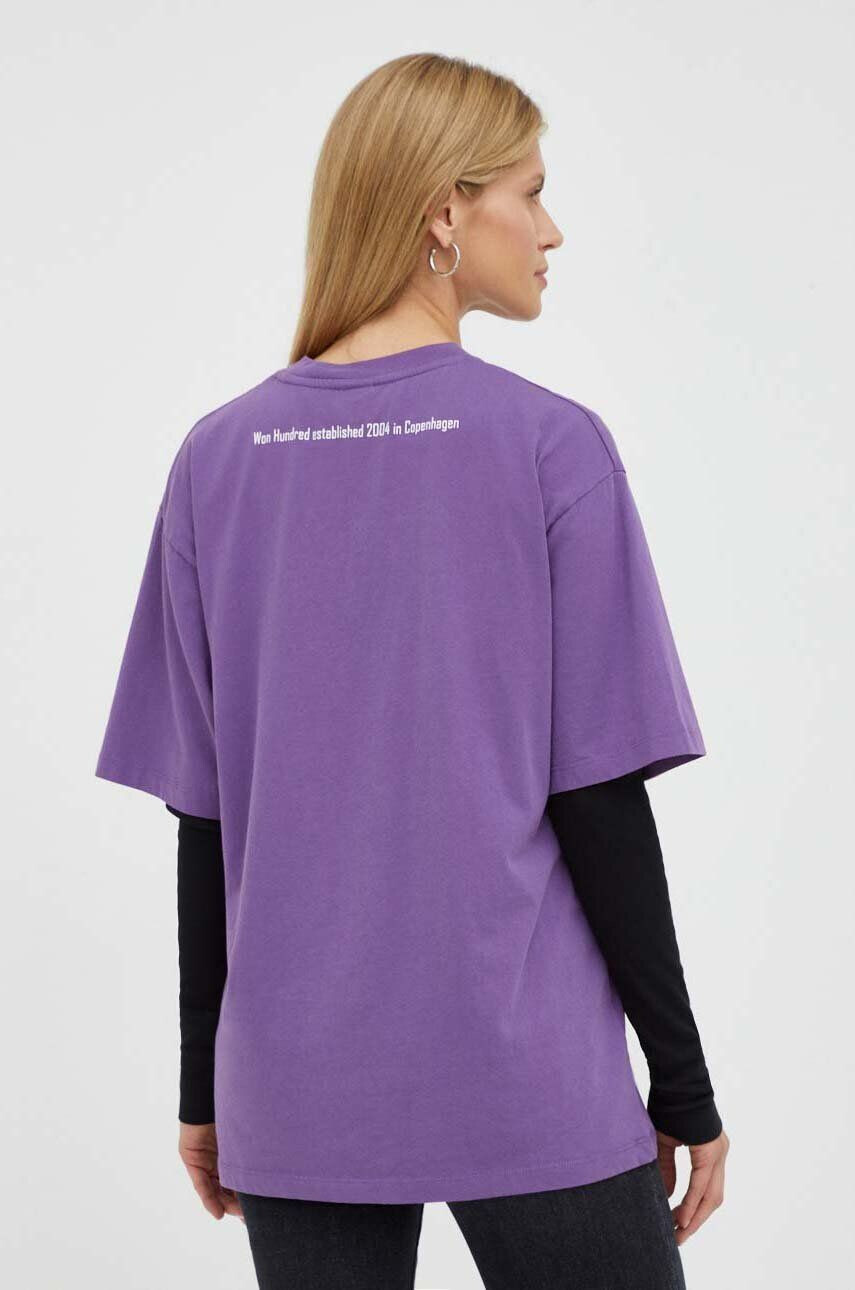 Won Hundred tricou culoarea violet cu imprimeu - Pled.ro