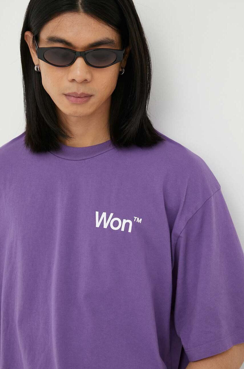 Won Hundred tricou culoarea violet cu imprimeu - Pled.ro