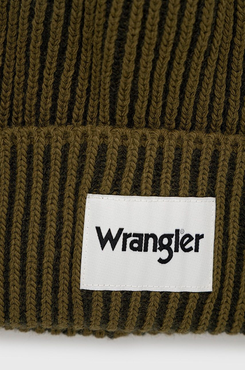 Wrangler caciula culoarea verde din tricot gros - Pled.ro