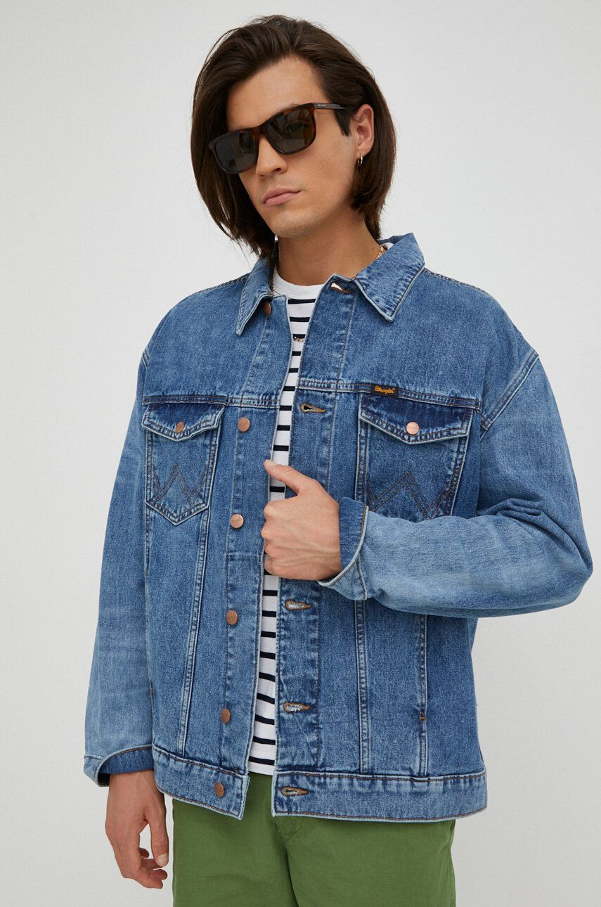 Wrangler geaca jeans barbati de tranzitie oversize - Pled.ro