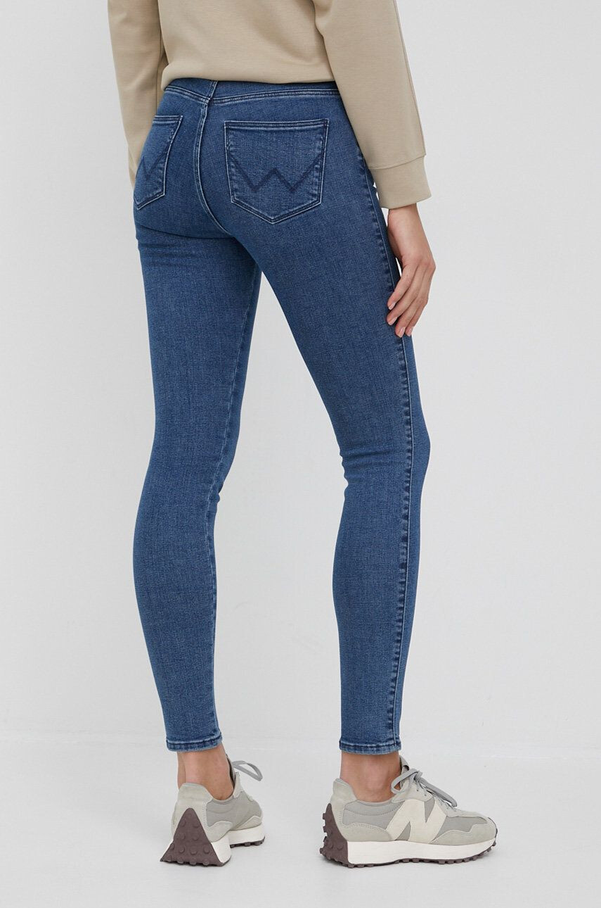 Wrangler jeansi High Rise Skinny Indigo Sea - Pled.ro