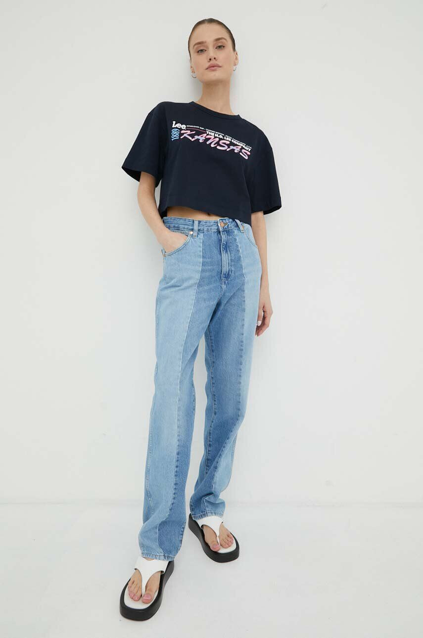 Wrangler jeansi Mom Straight femei - Pled.ro