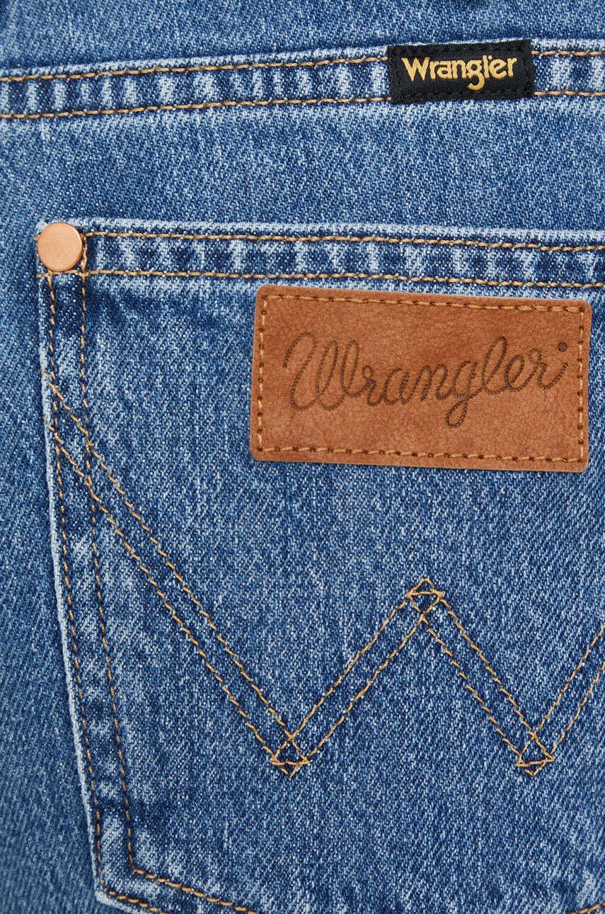 Wrangler jeansi Mom Straight Winter Hue femei high waist - Pled.ro