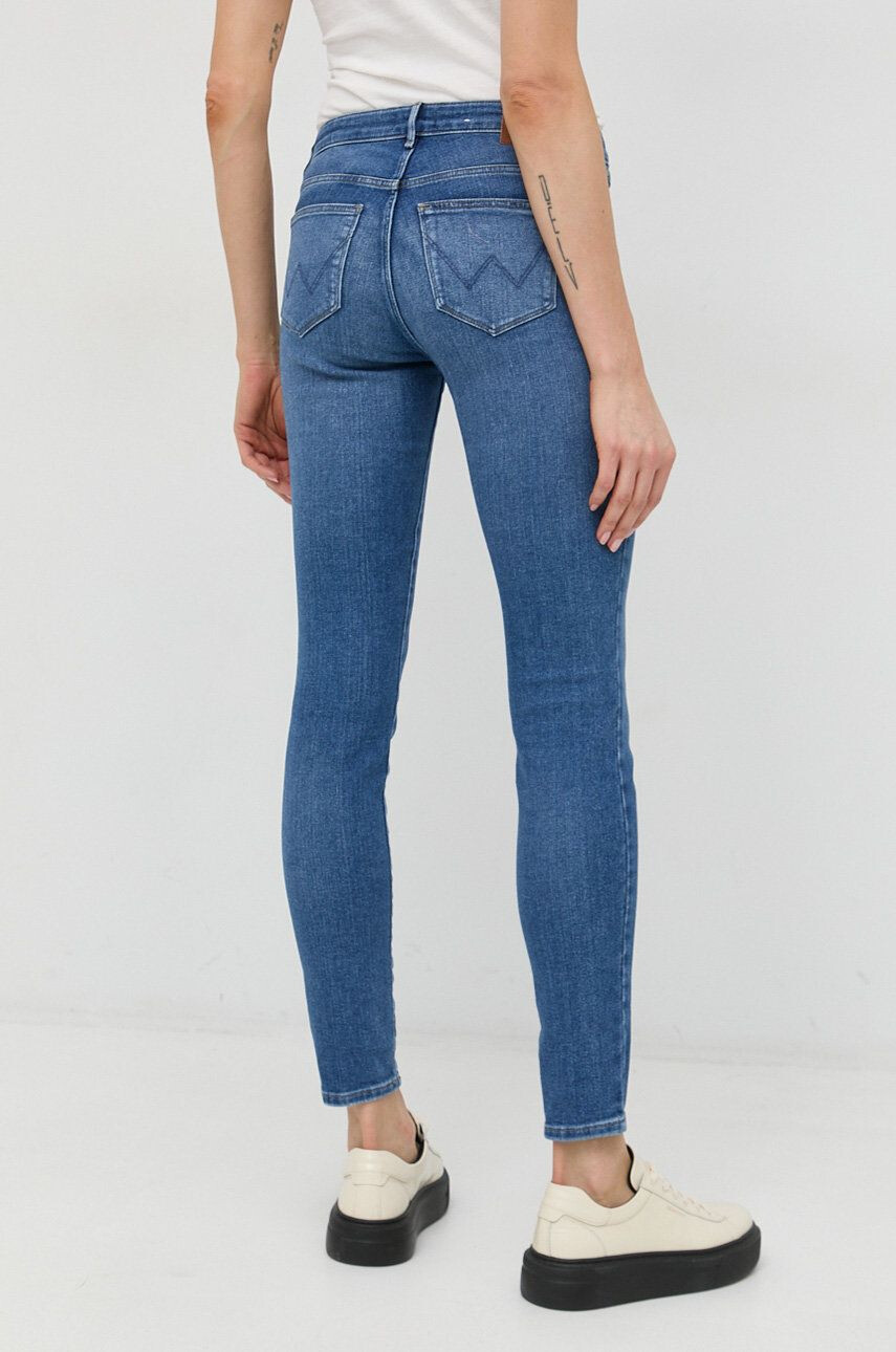 Wrangler jeansi Skinny 615 femei medium waist damskie medium waist - Pled.ro