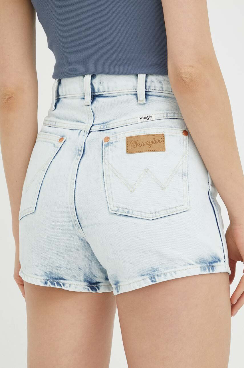 Wrangler pantaloni scurti jeans Festival femei neted high waist - Pled.ro