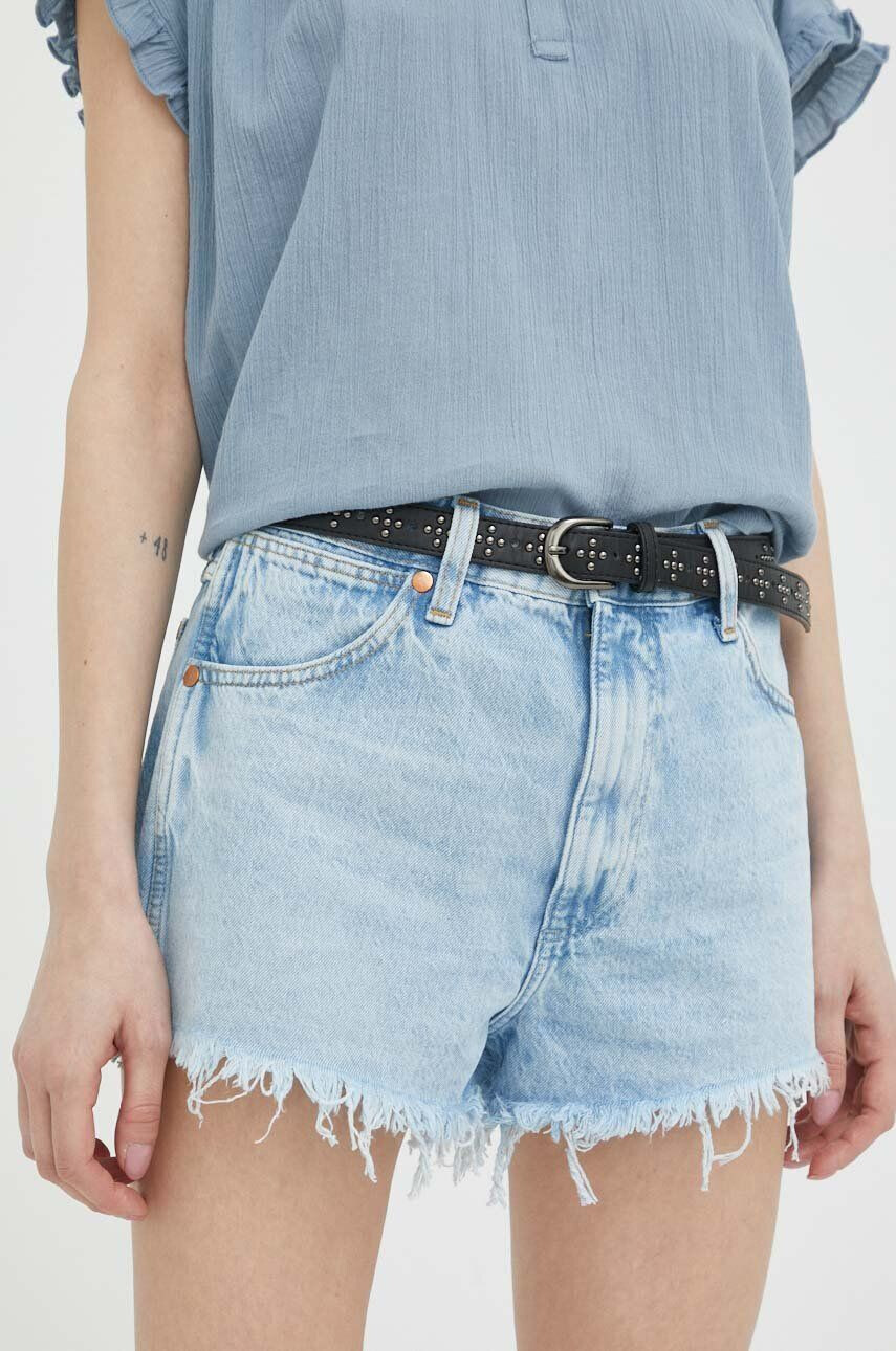 Wrangler pantaloni scurti jeans Festival femei neted high waist - Pled.ro