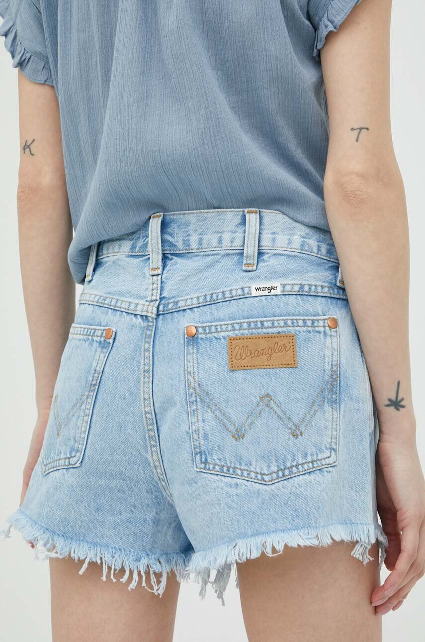 Wrangler pantaloni scurti jeans Festival femei neted high waist - Pled.ro