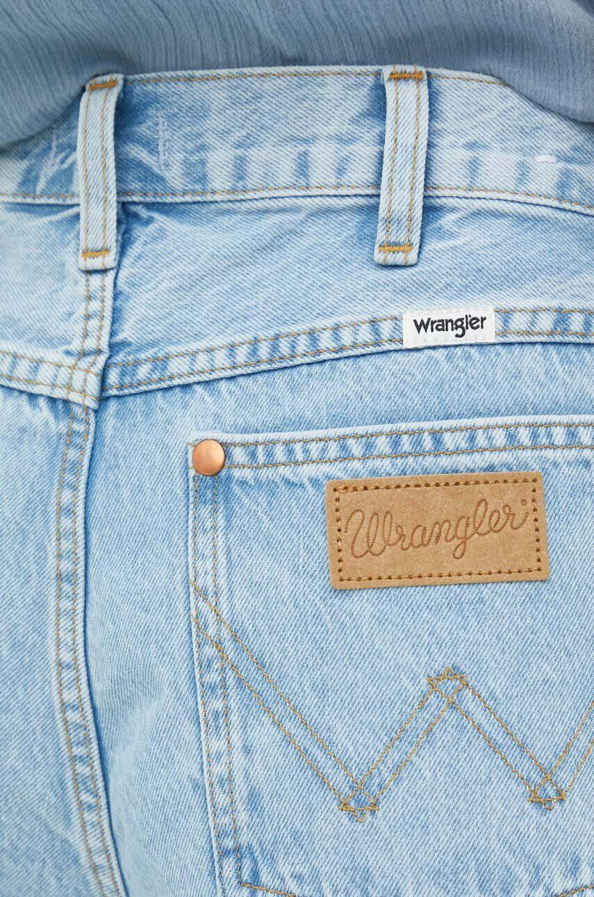 Wrangler pantaloni scurti jeans Festival femei neted high waist - Pled.ro