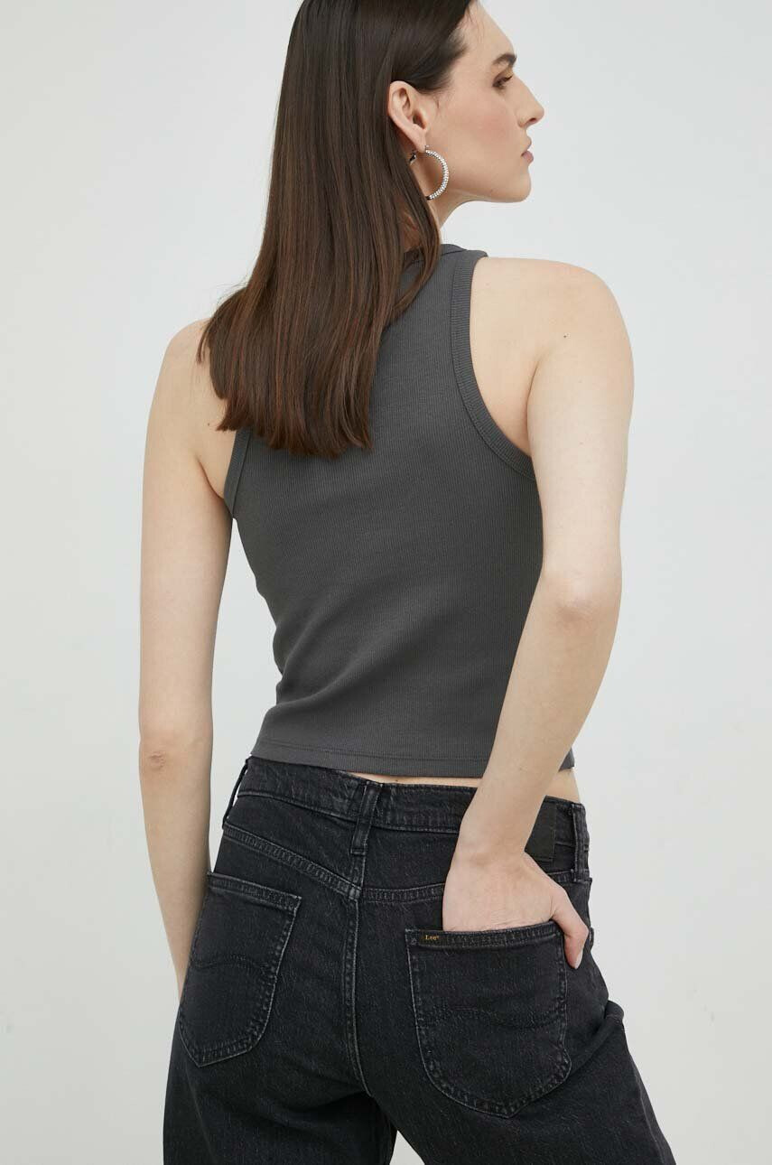 Wrangler top femei culoarea gri - Pled.ro