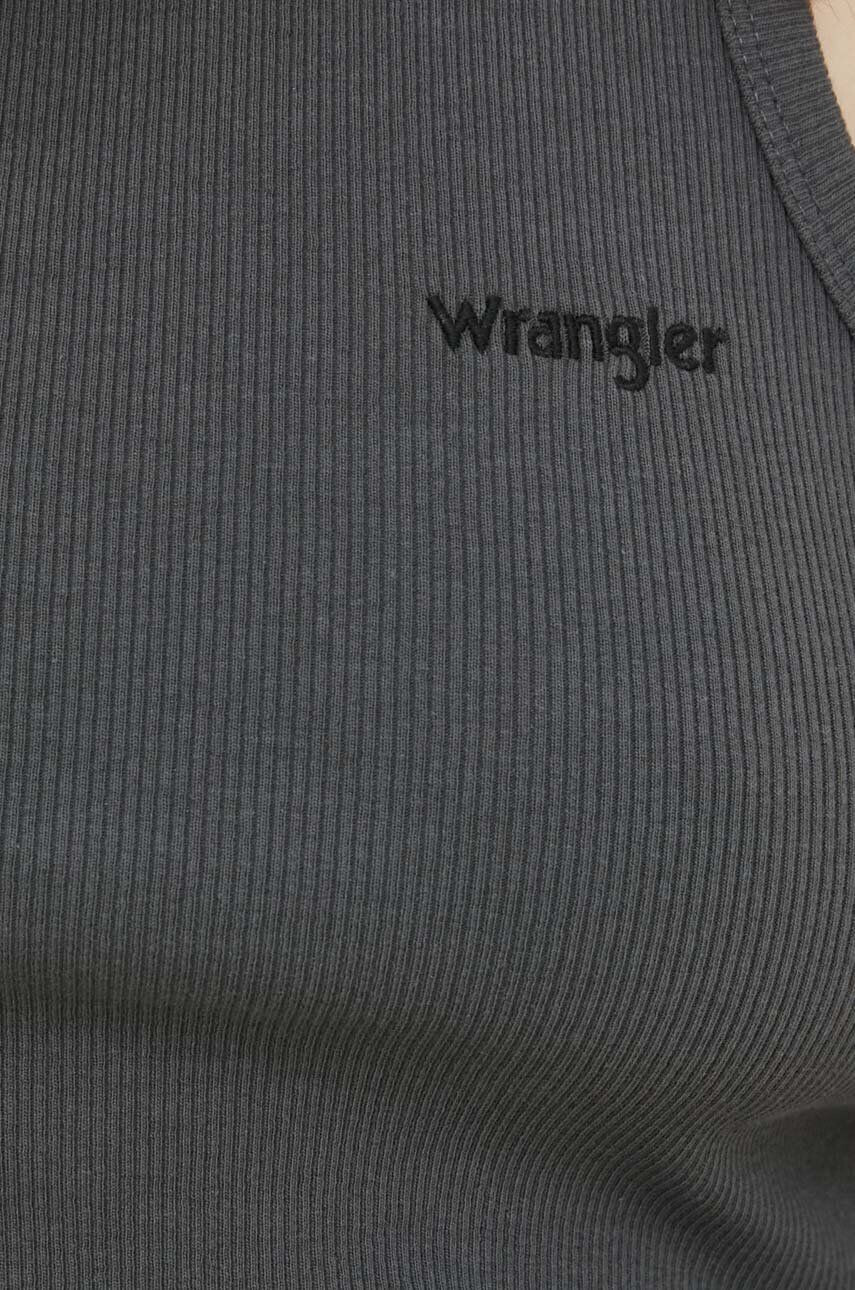 Wrangler top femei culoarea gri - Pled.ro