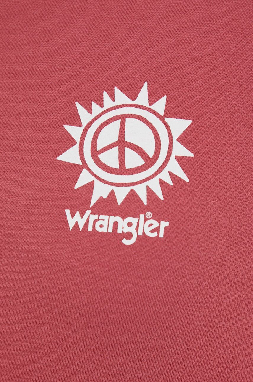 Wrangler tricou din bumbac culoarea roz - Pled.ro