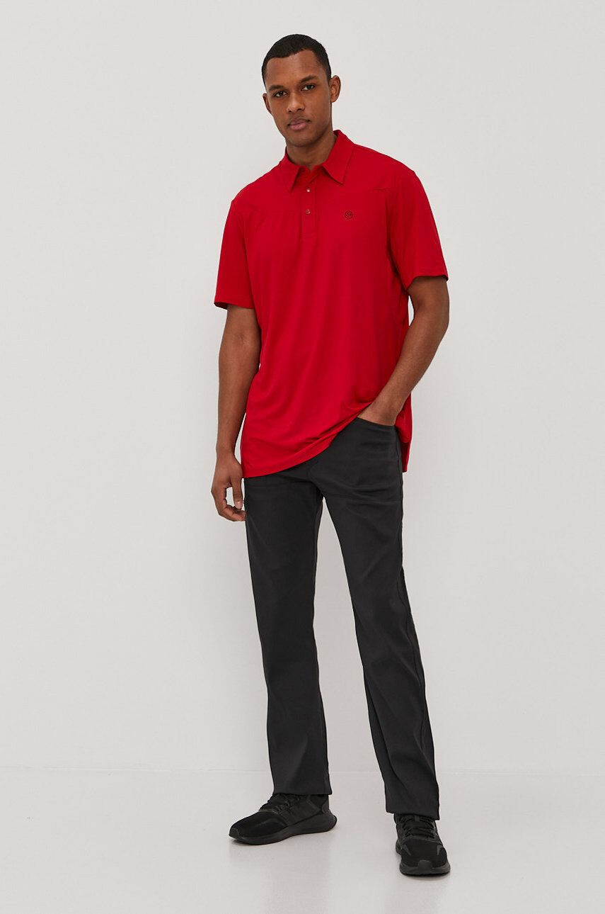 Wrangler Tricou Polo bărbați culoarea rosu material neted - Pled.ro