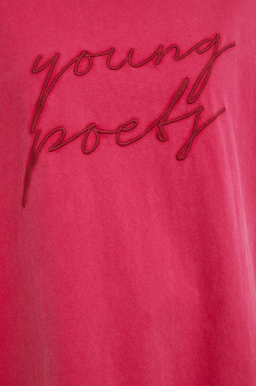 Young Poets Society tricou din bumbac Signature Pria 224 culoarea roz - Pled.ro