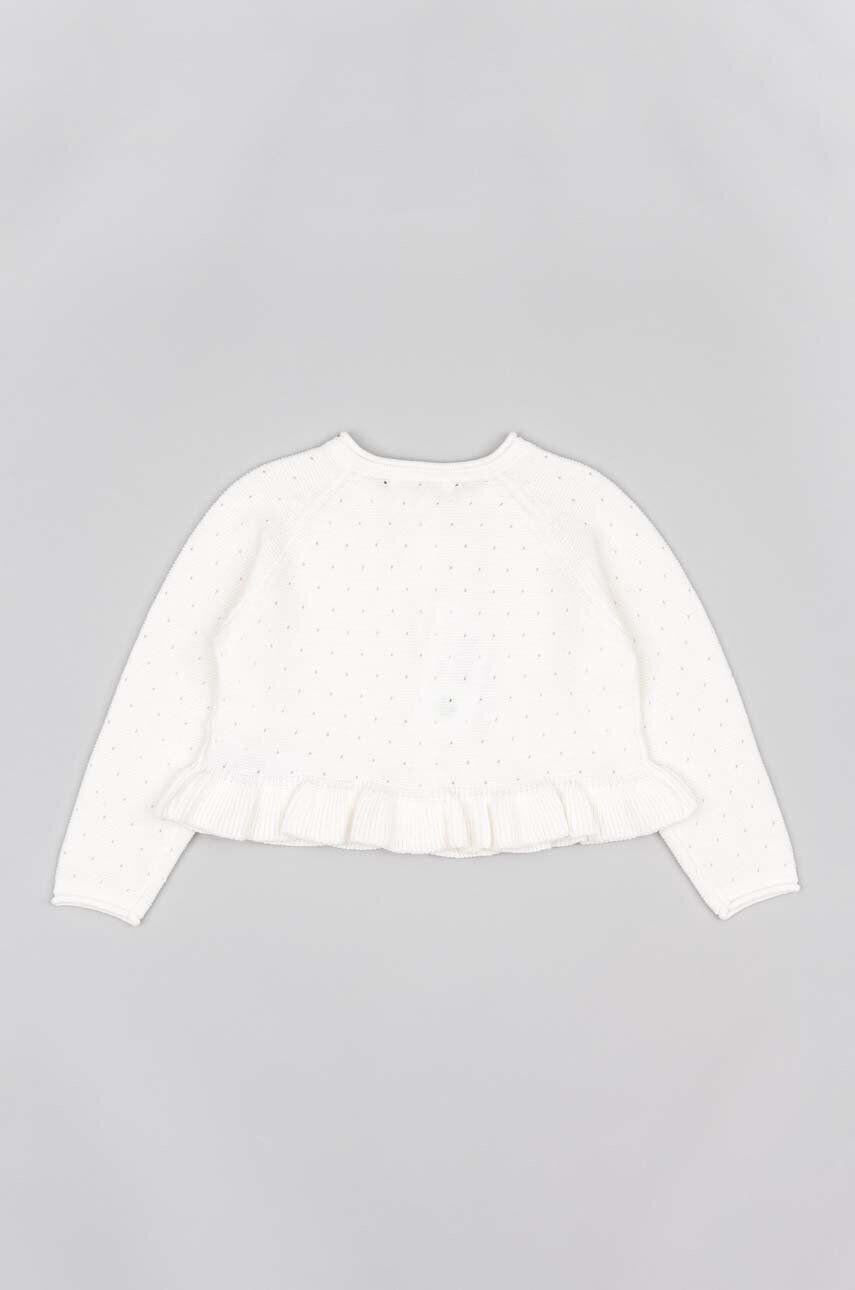 Zippy cardigan bebe culoarea alb light - Pled.ro