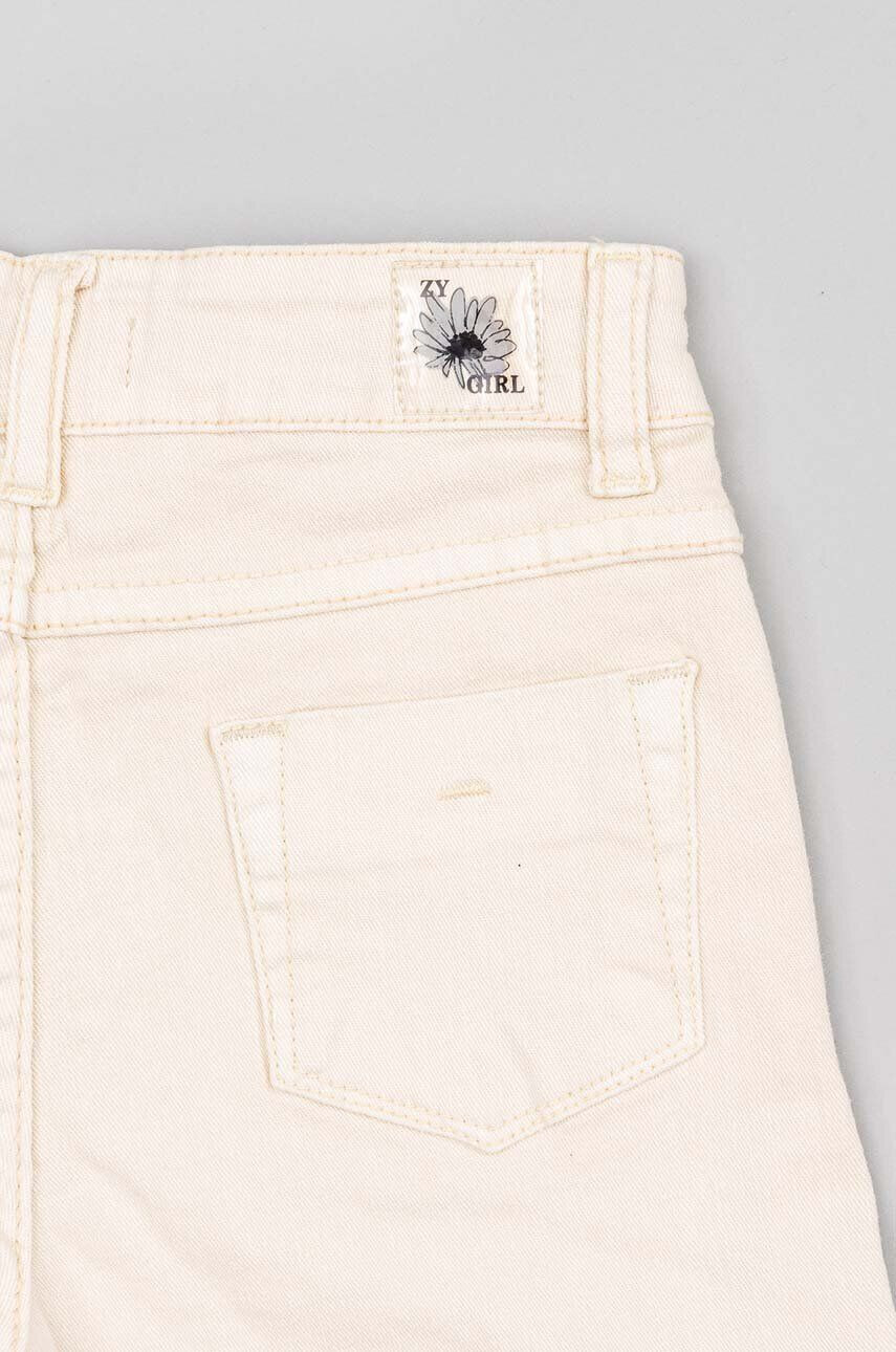 Zippy pantaloni scurti copii culoarea alb neted - Pled.ro