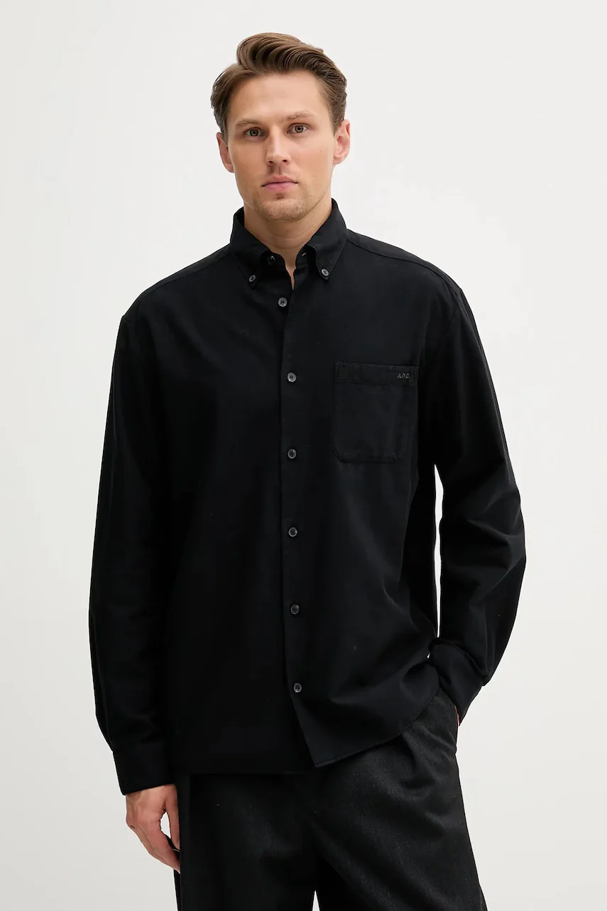 A.P.C. cămașă din bumbac Chemise Mateo Logo