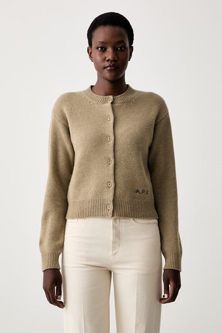 A.P.C. cardigan pentru femei din lână lila