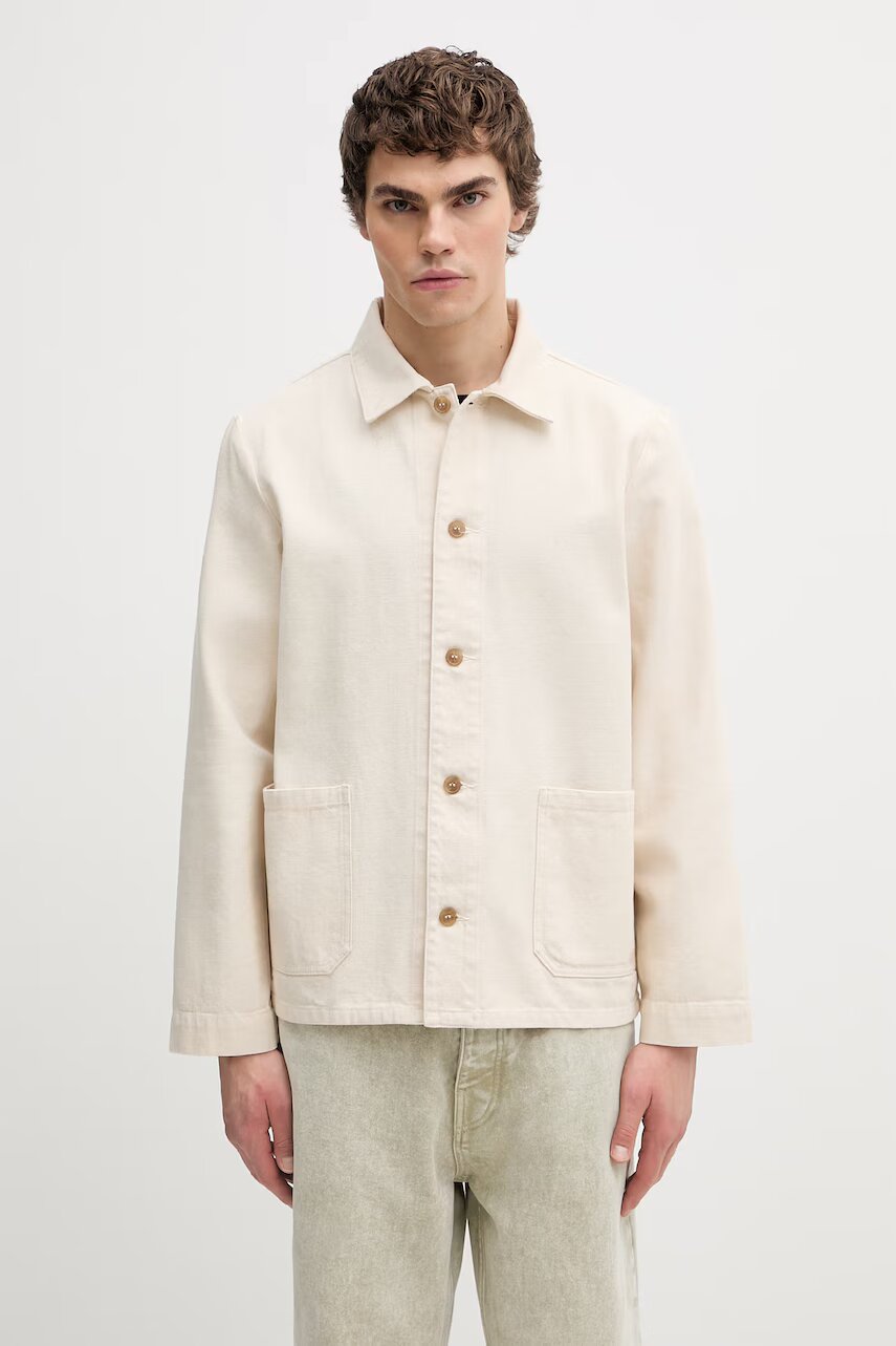 A.P.C. geacă de tranziție bărbați din bumbac Veste Kerlouan Brodee