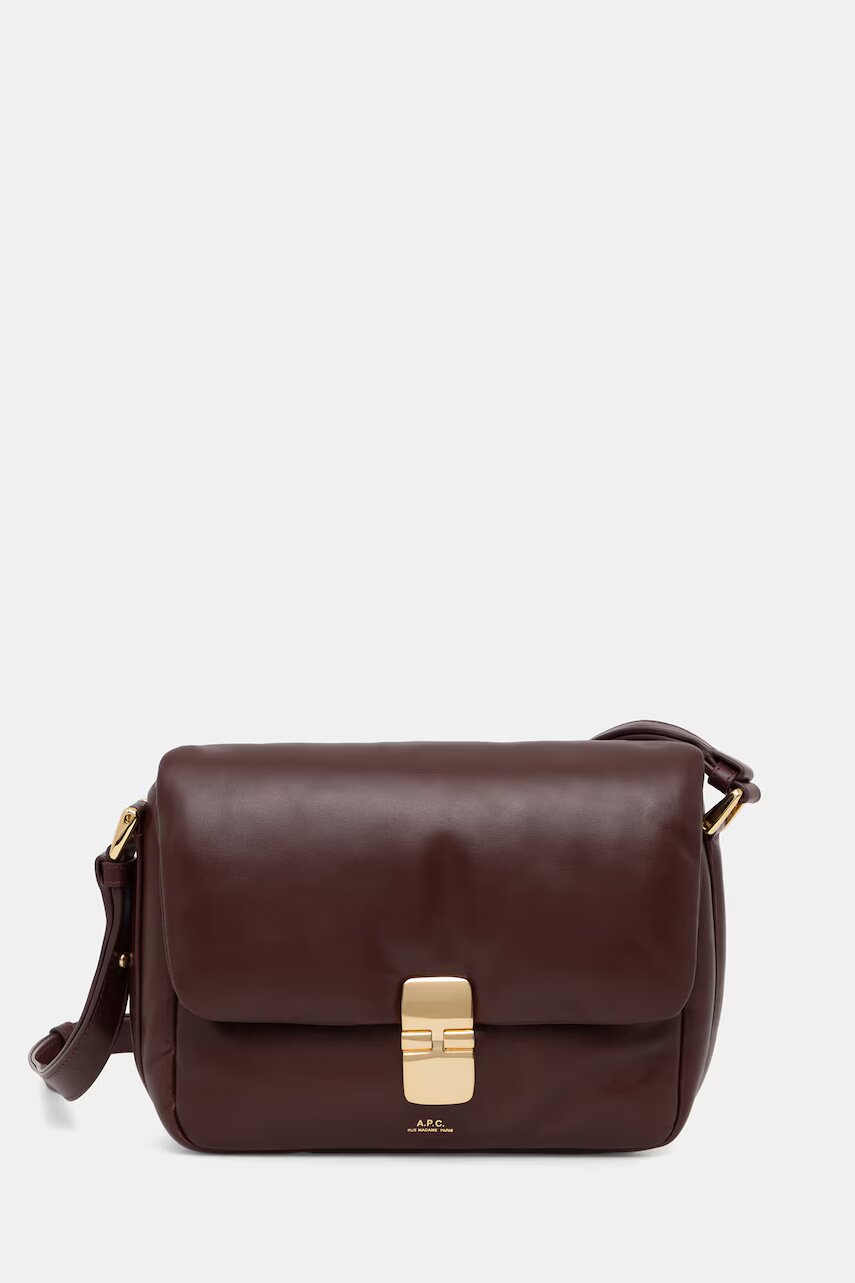 A.P.C. geantă crossbody pentru femei din piele sac grace soft