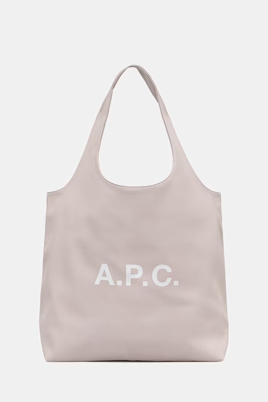 A.P.C. geantă cu imitație de piele tote ninon