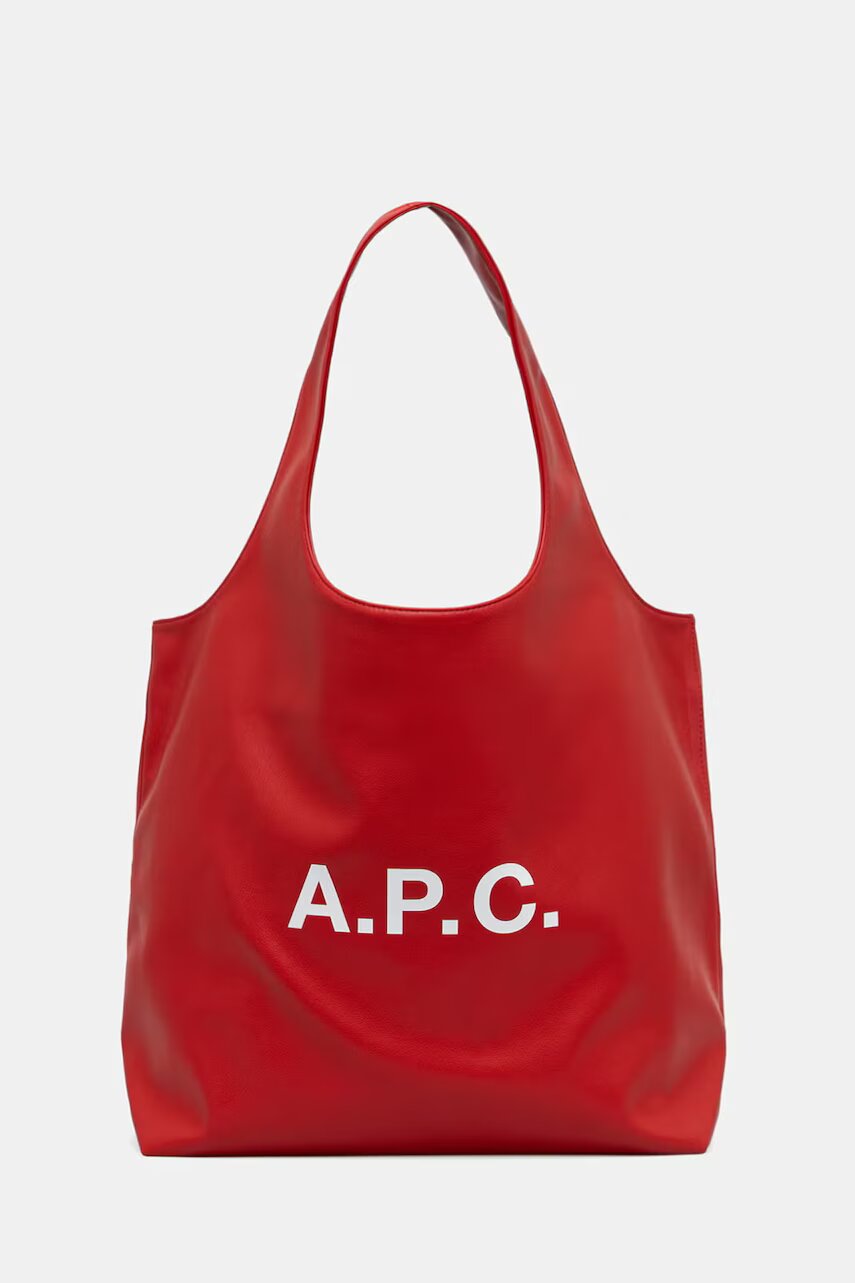 A.P.C. geantă cu imitație de piele tote ninon