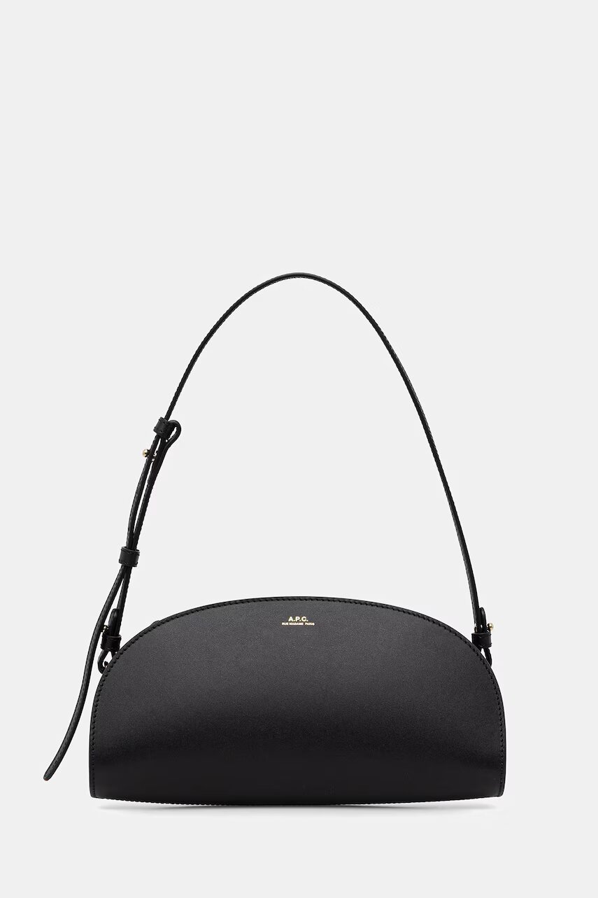 A.P.C. geantă pentru femei din piele SAC DEMI.LUNE SHOULDER