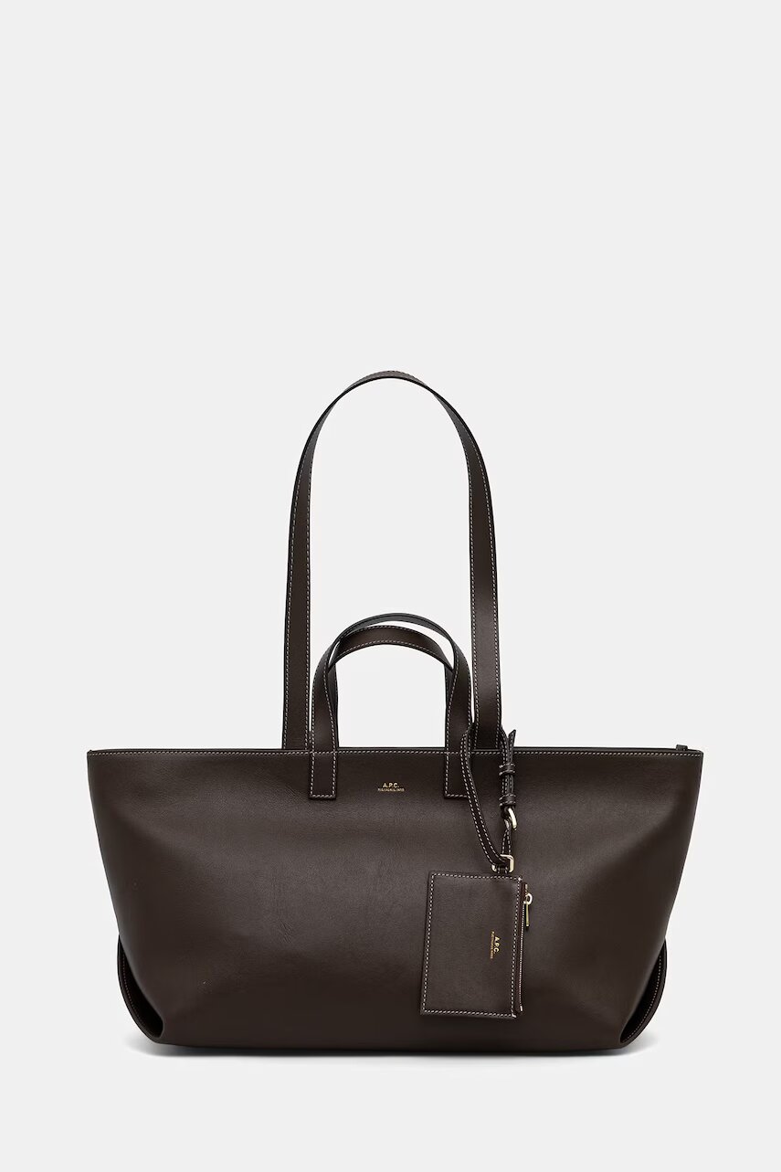 A.P.C. geantă shopper pentru femei din piele le drummer