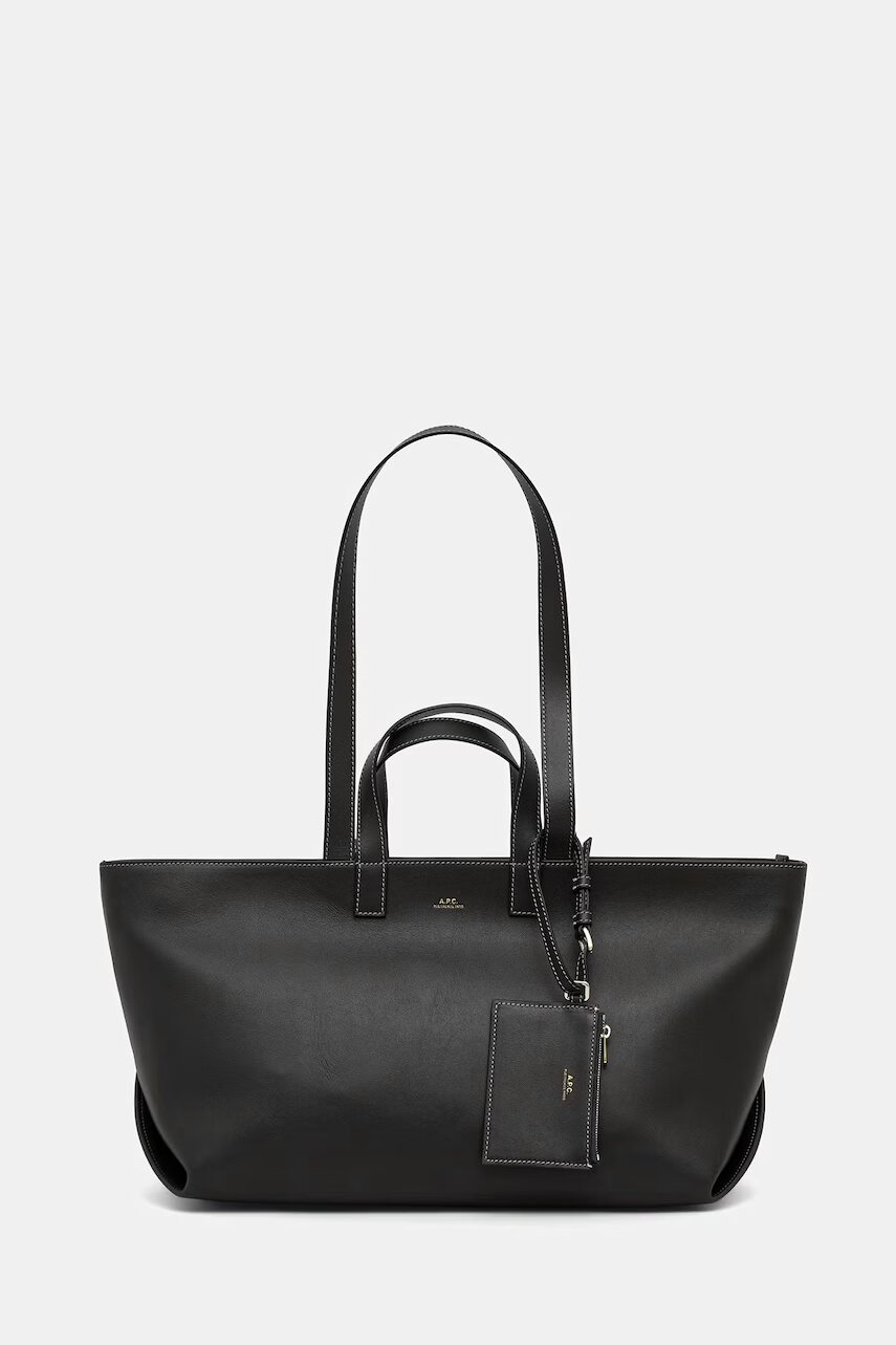 A.P.C. geantă shopper pentru femei din piele le drummer