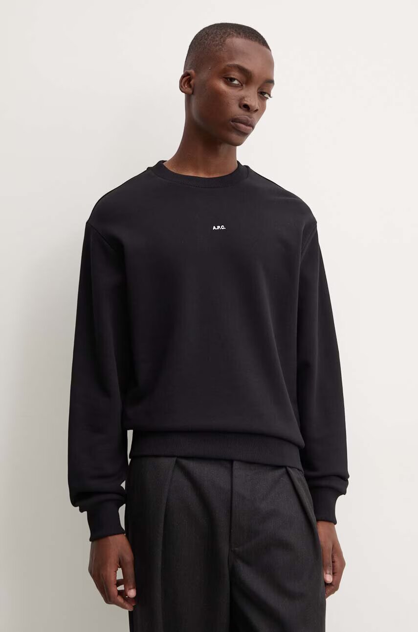 A.P.C. hanorac de bumbac sweat boxy micro logo GOTS