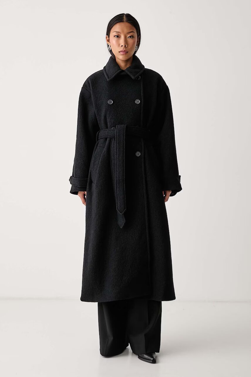A.P.C. palton pentru femei din lână manteau lea